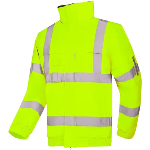Sioen 404 Hobson High Vis Yellow Lined Bomber Jacket