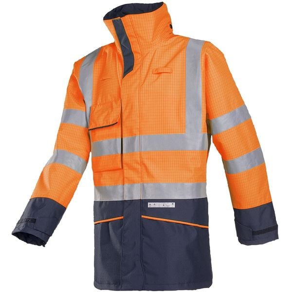 Sioen Hedland 7223 FR AST High Vis Orange Rain Coat