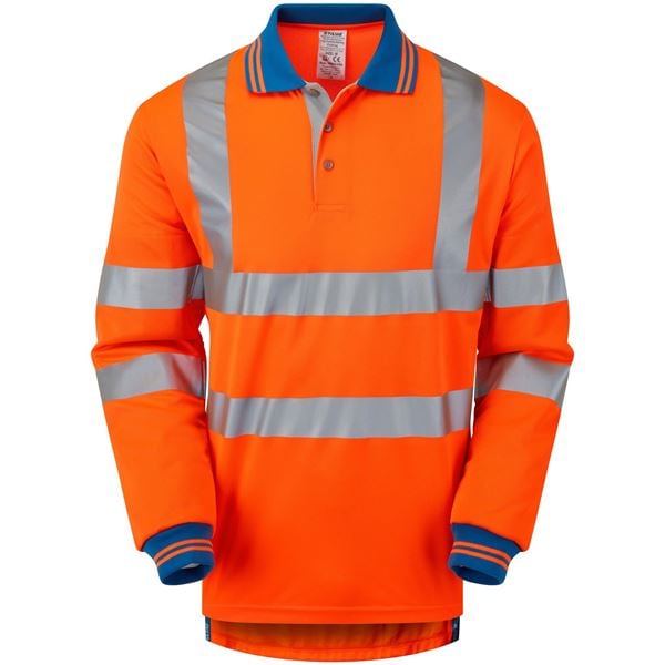 Pulsar PR470-CRS High Vis Orange Polo with Cut Resistant Sleeves