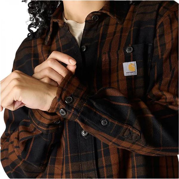 Carhartt Womens Loose Fit Twill Plaid Shirt