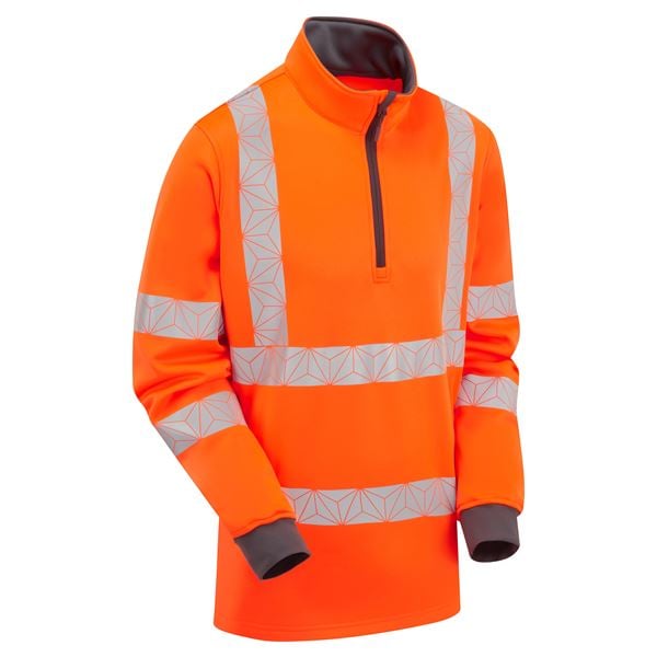 Pulsar RCT805 React Quarter Zip High Vis Orange Sweatshirt 