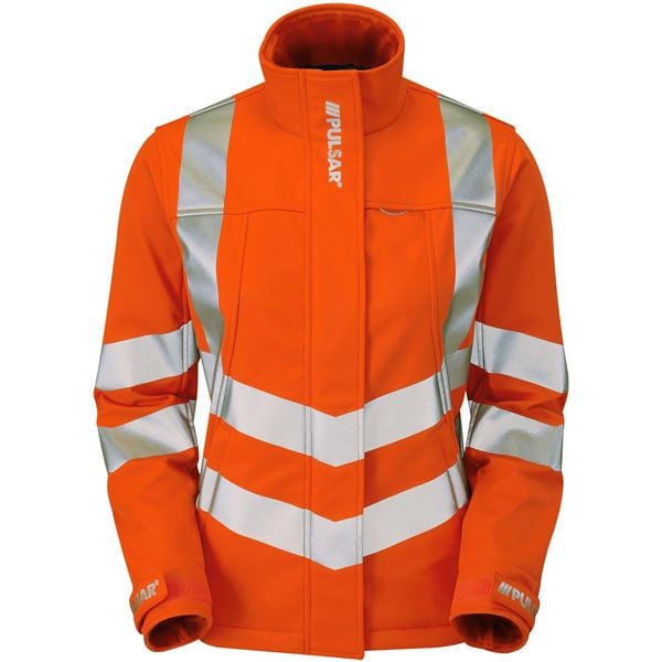Pulsar PR707 Womens High Vis Orange Soft Shell Jacket