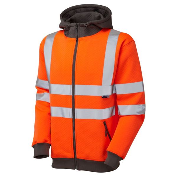 Leo SS02 Saunton High Vis Hooded Sweatshirt Jacket