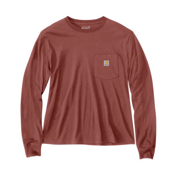 Carhartt Womens Loose Fit Long Sleeve Pocket T-shirt