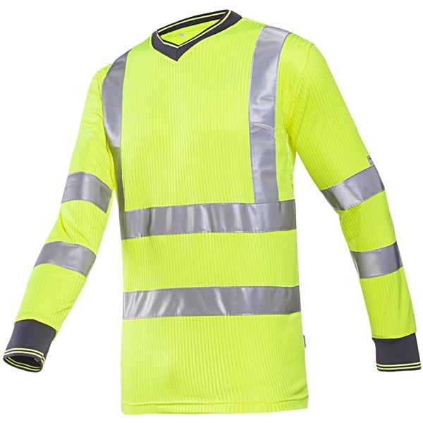 Sioen 3890 Bresso high Vis Yellow Long Sleeved T-Shirt