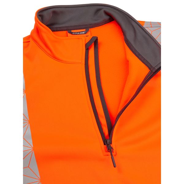 Pulsar RCT805 React Quarter Zip High Vis Orange Sweatshirt 