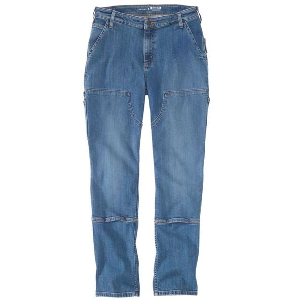 Carhartt Womens Straight Leg Relaxed Fit Double Front Jeans