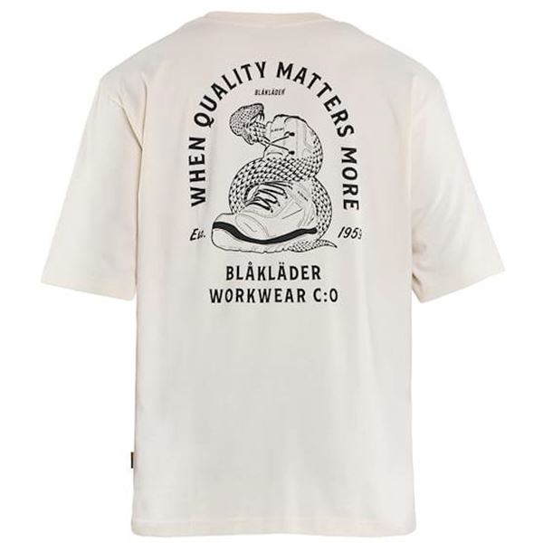 Blaklader 9427 Snake Logo Unbleached Loose Fit T-Shirt