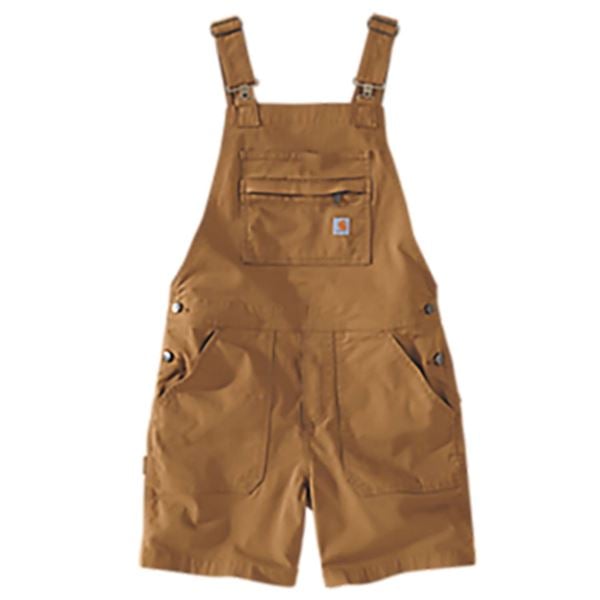 Carhartt Womens Stretch Canvas Short Bib and Brace Overall Relaxed Fit