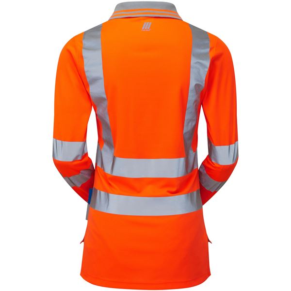Pulsar PR703 Ladies Long Sleeve High Vis Orange Polo Shirt
