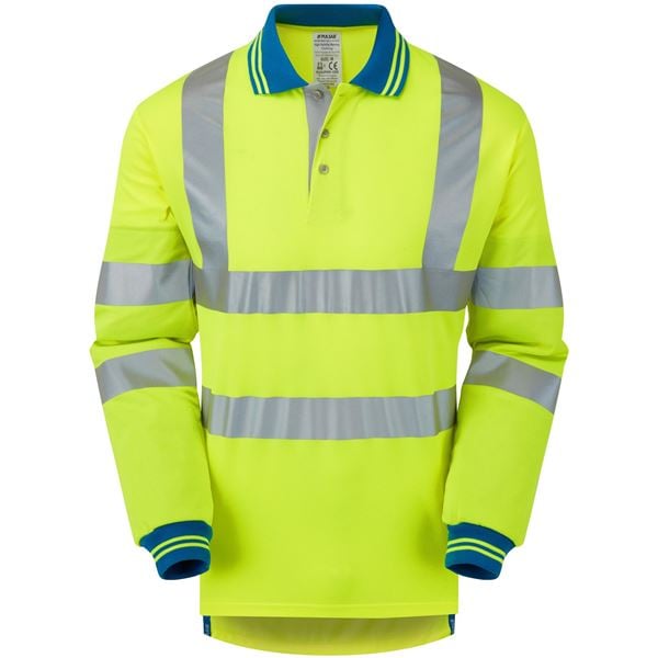 Pulsar P458-CRS High Vis Yellow Polo with Cut Resistant Sleeves