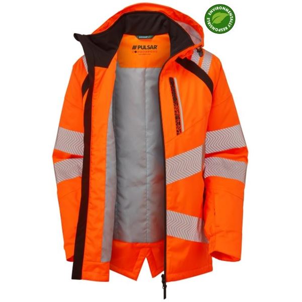 Pulsar Life LFE910 Waterproof High Vis Orange Shell Jacket