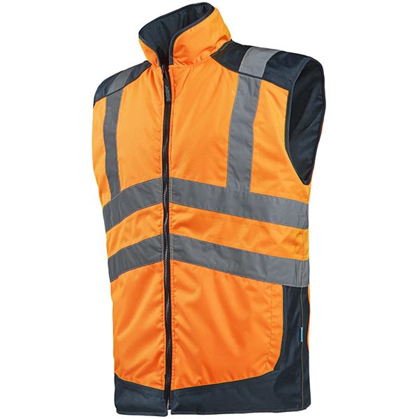 Sioen Burton High Vis Orange Reversible bodywarmer