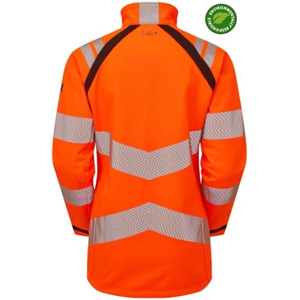 Pulsar Life LFE966 Womens High Vis Orange Soft Shell Jacket