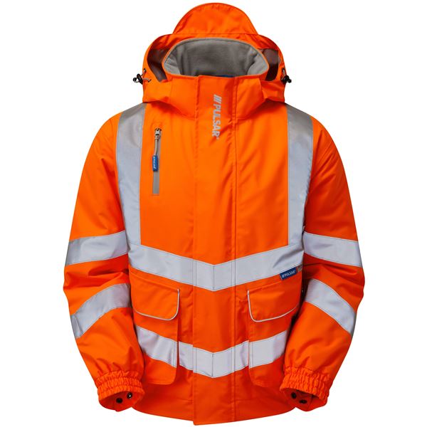 Pulsarail PR496 High Vis Lined Bomber Jacket