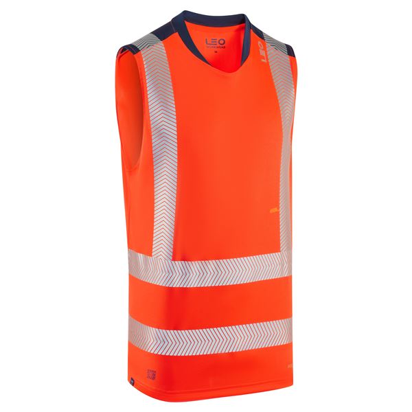 Leo V03 Bradwell High Vis Sleevless T-shirt
