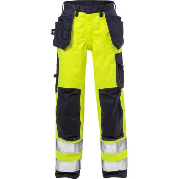 Fristads 2589 Womens High Vis Yellow FR Work Trousers
