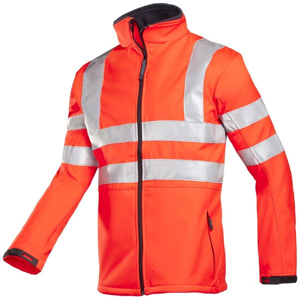 Sioen Genova 9833 High Vis Red Softshell Jacket