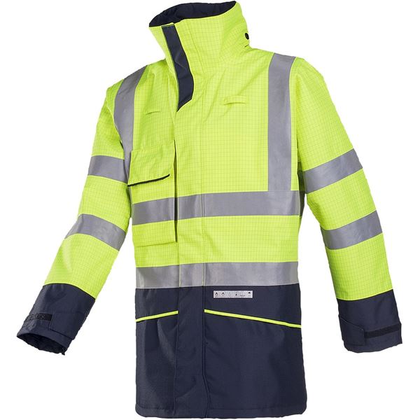 Sioen Hedland 7223 FR AST High Vis Yellow Rain Coat