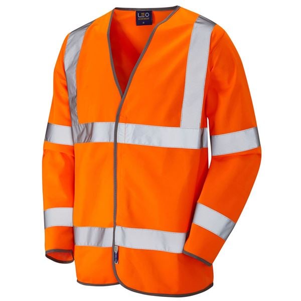 Leo S01 Shirwell Long Sleeve High Vis Vest