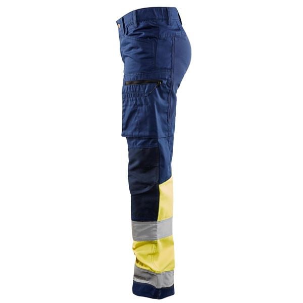 Blaklader 7161 Womens High Vis Yellow Stretch Trouser