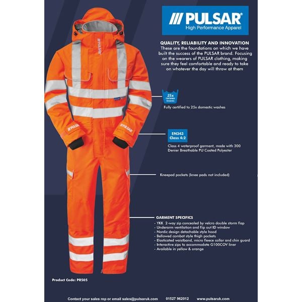Pulsarail PR505 Waterproof High Vis Overall