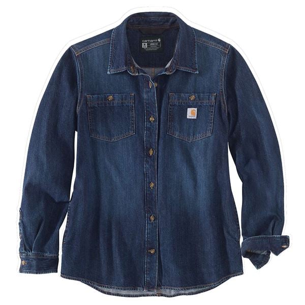 Carhartt Womens Relaxed Fit Denim Shirt Jacket
