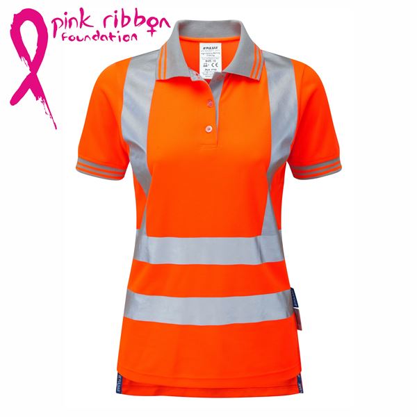 Pulsar PR701 Ladies Short Sleeved High Vis Orange Polo Shirt