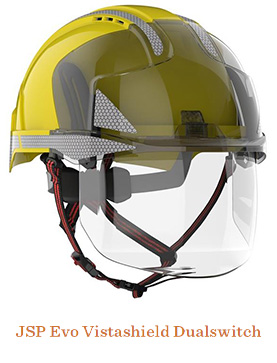 JSP EVO VISTASHIELD DUALSWITCH SAFETY HELMET JSP EVO VISTASHIELD DUALSWITCH SAFETY HELMET