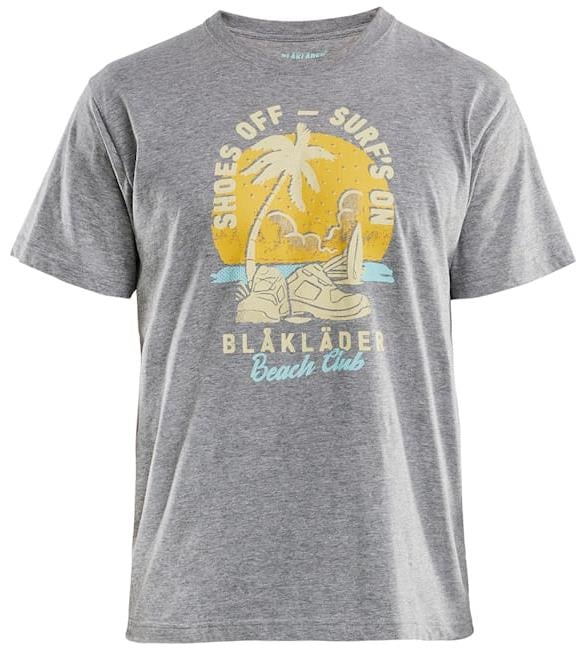 Blaklader - T-Shirt imprimé à manches longues #9400 Gris M ||355710429400M